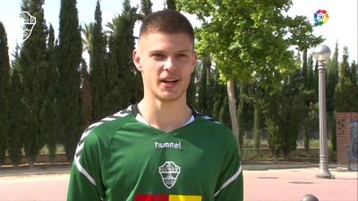 Nacho Pastor, con el primer equipo del Elche.