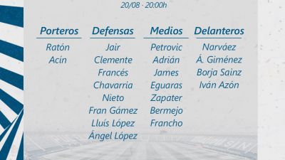 Convocatoria Real Zaragoza.