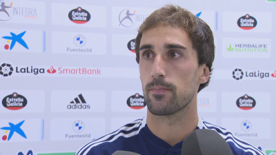 Íñigo Eguaras en zona mixta.