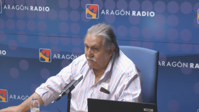El presidente de la Cámara de Comercio de Zaragoza y Feria de Zaragoza, Manuel Teruel, en una entrevista en Aragón Radio.