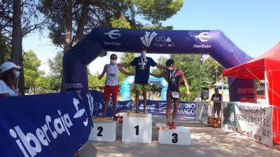 Imagen del podio de la prueba masculina.
