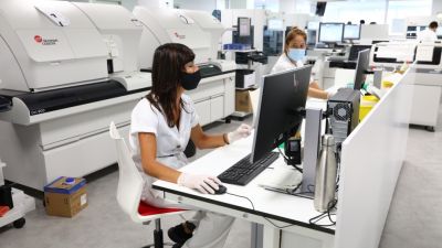 Nuevo laboratorio de Bioquímica y Hematología del Hospital San Jorge de Huesca.