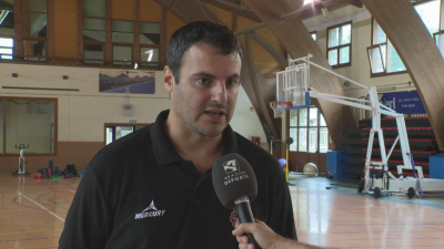 Carlos Cantero hablando para Aragón Deporte.