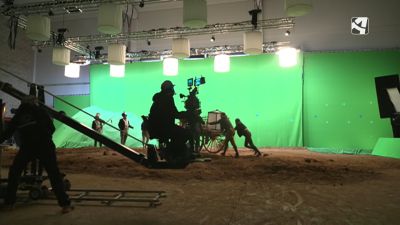 Imagen del rodaje del corto de Carlos Saura.