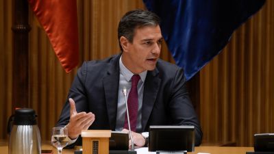 Pedro Sánchez, durante una intervención.