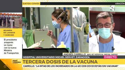 Andrés Carrillo, jefe de la UCI del Hospital Miguel Servet.