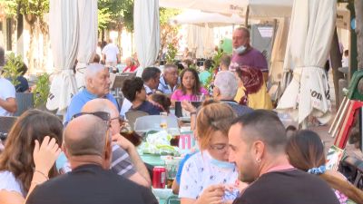 Una terraza en Alcañiz.