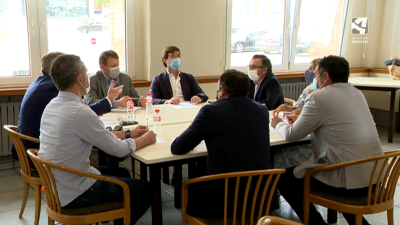 El presidente del Partido Popular en Aragón, Luis María Beamonte, reunido con el Círculo de Empresarios de Tarazona y la Comarca.