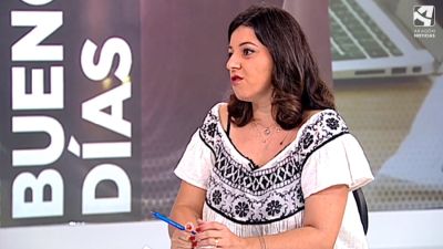 La presidenta de la FAS, Ceren Gergeroglu, en el plató del programa 'Buenos Días, Aragón', de Aragón TV.
