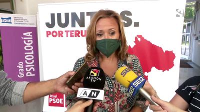 Mayte Pérez, ante los medios de comunicación.