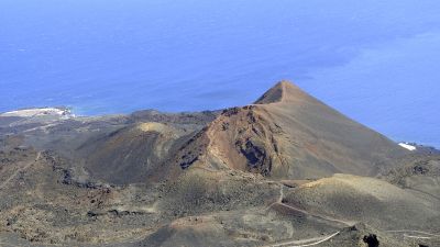 Uno de los volcanes de Cumbre Vieja, una zona al sur de la isla de La Palma (Canarias).