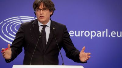 El expresidente catalán, Carles Puigdemont, en Bruselas (EFE).