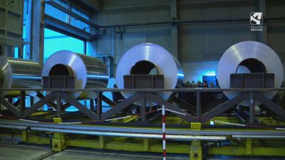 Interior de la fábrica actual de Iberfoil en Sabiñánigo.