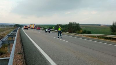 Lugar donde se ha producido el accidente. (Foto: Guardia Civil Teruel).