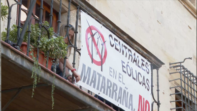 Los proyectos de parques eólicos están siendo contestados en la comarca del Matarraña.