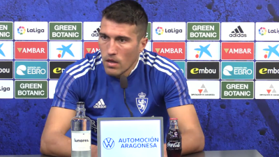Alberto Zapater durante la rueda de prensa. Foto: Aragón Deporte.