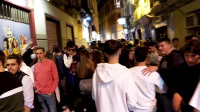 Zona de ocio nocturno del centro de Zaragoza.
