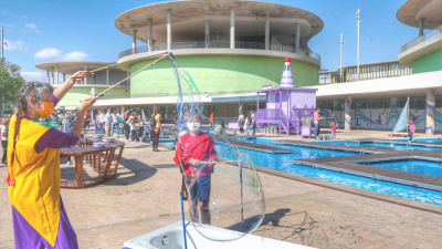 Actividad infantil Rio y Juego.