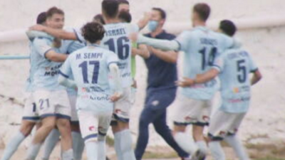 Celebración del gol. Imagen: Aragón Deporte