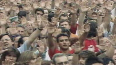Foto de archivo de la manifestación en protesta del asesinato de Miguel Ángel Blanco.