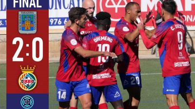 Celebración de un gol del Tarazona. Foto: SD Tarazona.
