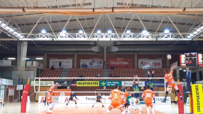 El CV Teruel durante el partido ante Palma.