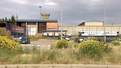 Imagen exterior de la cárcel de Zuera (Zaragoza).