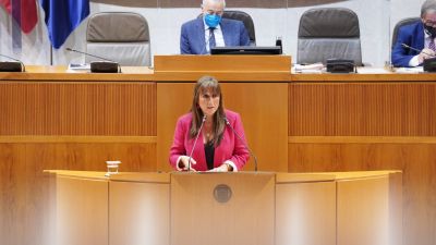 La consejera Sira Repollés, en una imagen de archivo en las Cortes de Aragón.