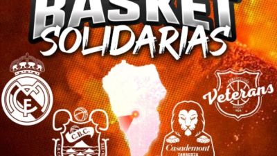 Cartel Leyendas del Basket solidarias.