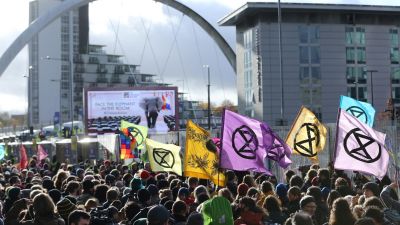Las protestas contra el cambio climático no han dejado de sucederse durante toda la Cumbre (FotO:EFE).