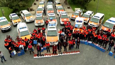 Voluntarios de Protección Civil de Aragón.
