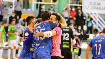 Celebración del Full Energía al vencer a Palma Futsal. Foto: Colo Colo
