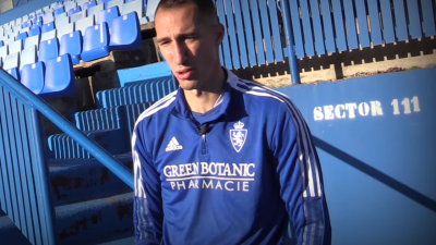 Petrovic hablando para el club. Foto: Real Zaragoza.