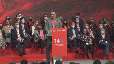 Pedro Sánchez en la clausura del congreso del PSOE en Galicia.