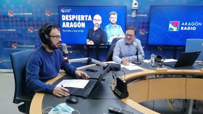 David Romeral, gerente del cluster de la automoción de Aragón, en los estudios de Aragón Radio.