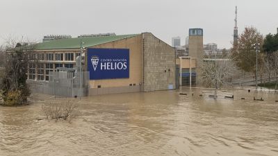 La inundación en el CN Helios. Foto: Twitter CN Helios.