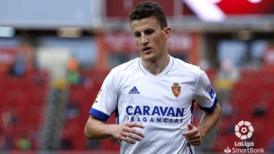 Carlos Nieto durante un encuentro con el Real Zaragoza.