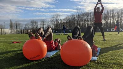 Entrenamiento del CD Mirandés.