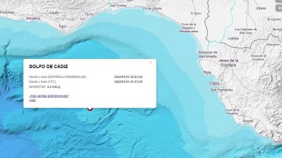Terremoto costa de Huelva.