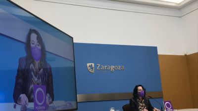 La concejal del grupo municipal de Podemos en el Ayuntamiento de Zaragoza, Amparo Bella. / EUROPA PRESS