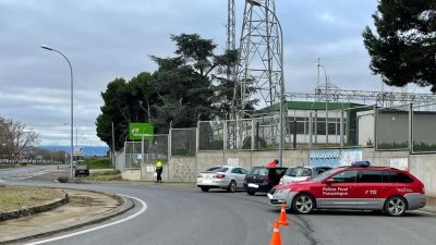 Control de la Policía Foral de Navarra en Tudela. / Europa Press