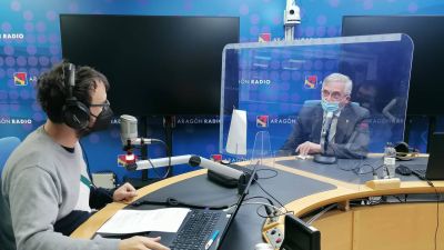 El consejero de Agricultura, Joaquín Olona, durante su entrevista en Aragón Radio.