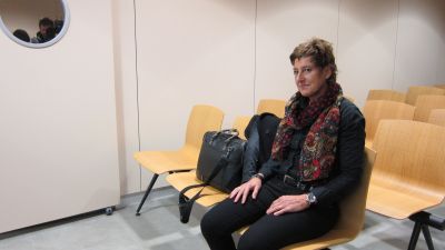 La exalcaldesa de La Muela, María Victoria Pinilla, en el juicio celebrado en Zaragoza. / Europa Press