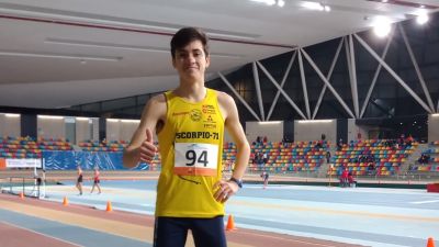 Sergio del Barrio, posa tras batir el récord nacional Sub-18 de 1.500 este domingo.