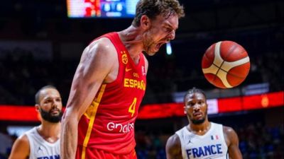 Pau Gasol durante un encuentro con España.