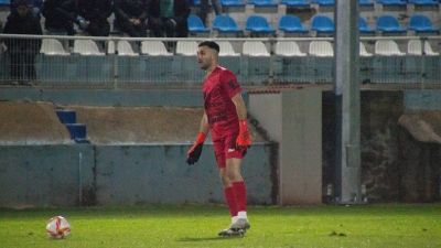 Saúl Gracia, en un partido con la CD Brea.