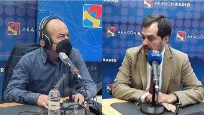 Daniel Alastuey, secretario general de UGT, y Ricardo Mur, presidente, hasta este jueves, de CEOE Aragón.