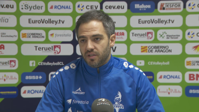 Miguel Rivera, durante la rueda de prensa. Foto: Aragón Deporte.
