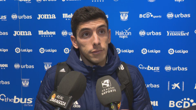 Fran Gámez, en la zona mixta de Butarque.