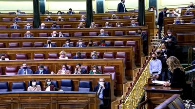 Imagen del Congreso de los Diputados el día de la votación de la reforma laboral.